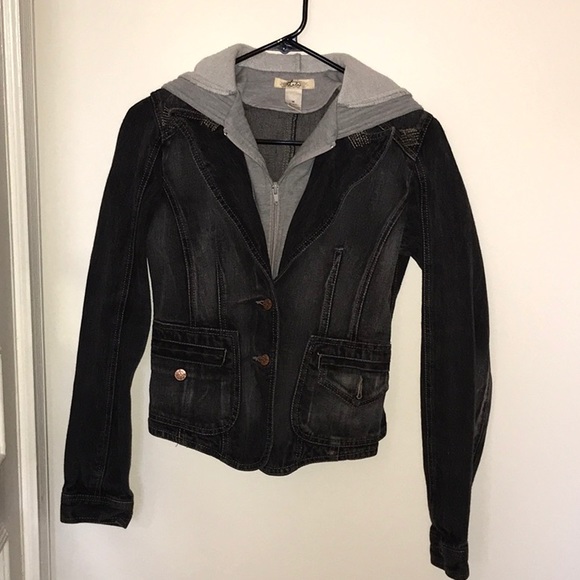 lola Jackets & Blazers - Jessica Jones Jean Jacket with Built in Hoodie